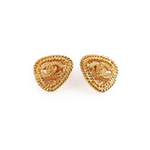 Chanel CC Triangle Clip-on Earrings